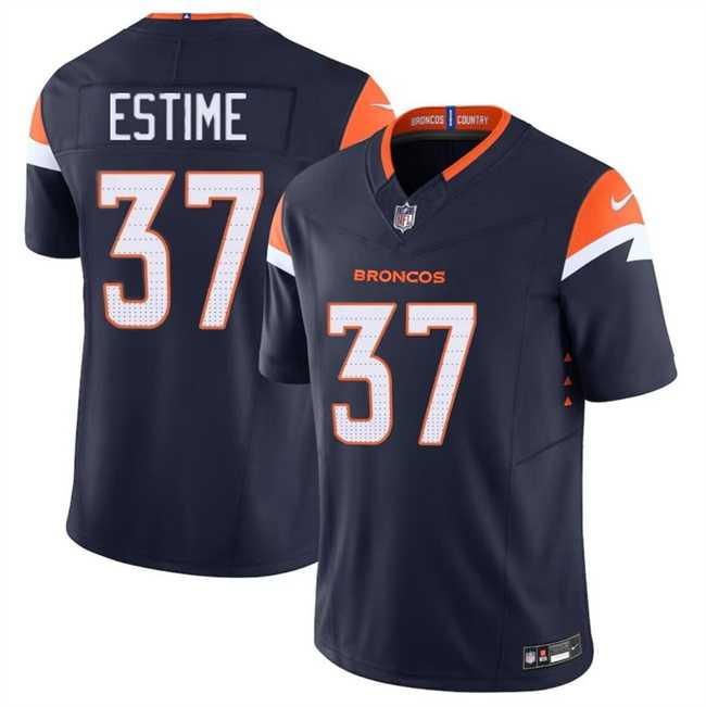Men & Women & Youth Denver Broncos #37 Audric Estime Navy 2024 F.U.S.E. Alternate Vapor Limited Football Stitched Jersey->denver broncos->NFL Jersey